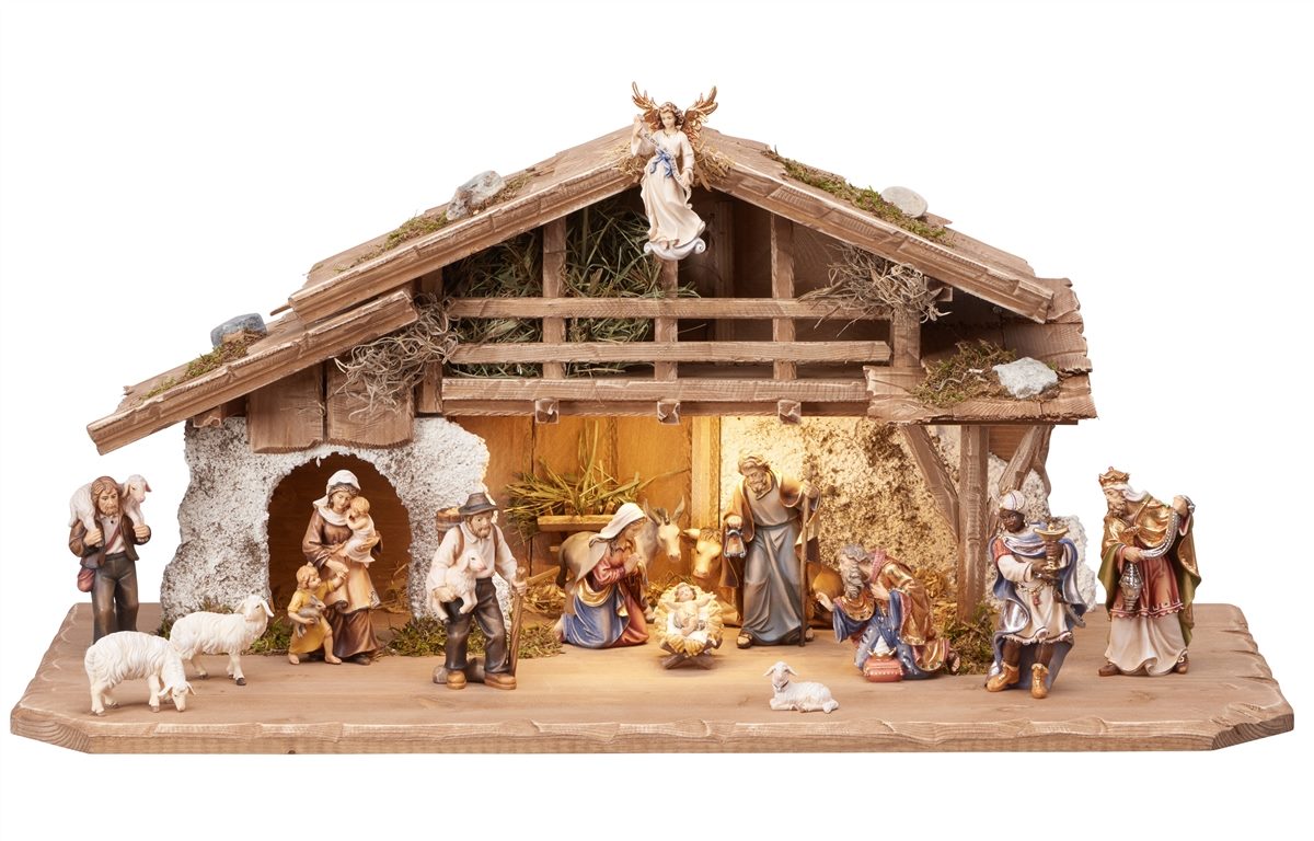 MA Set 17 teilig - Alpenstall mit Beleuchtung