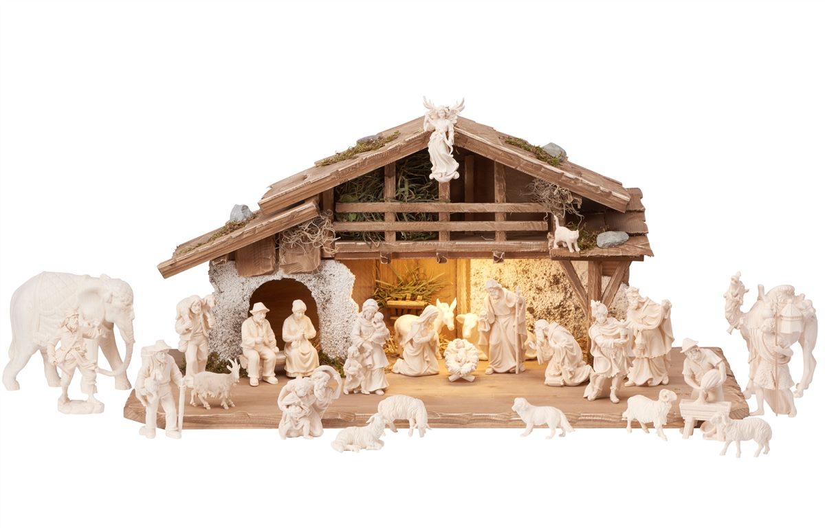 MA Set 30 teilig - Alpenstall mit Beleuchtung