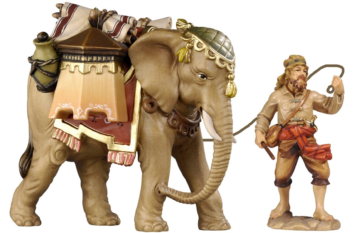 KO Treiber mit Elefant mit Gepäck