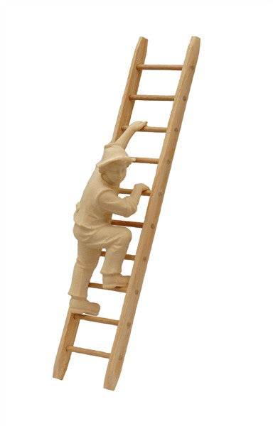 Junge auf Leiter