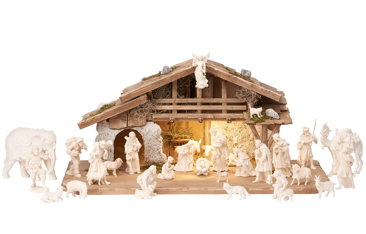 KO Set 30 teilig - Alpenstall mit Beleuchtung