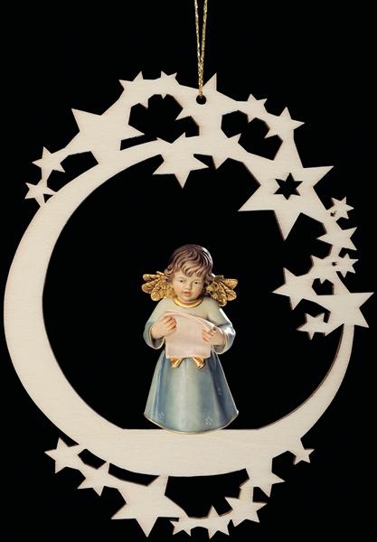 Mond mit Lichtengel singend