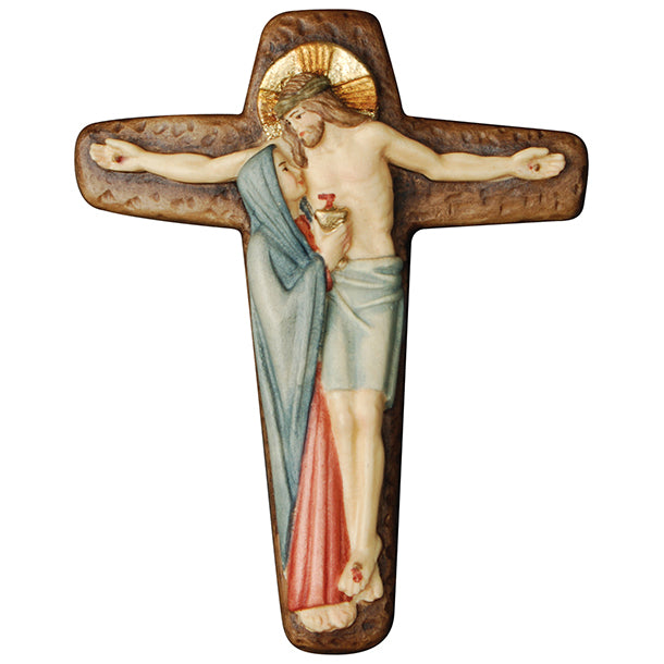 Kreuz mit Christus und Maria mit Kelch