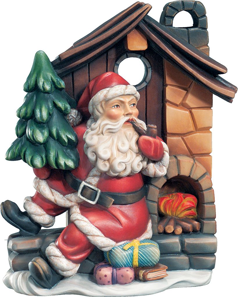 Weihnachtsmann mit Haus