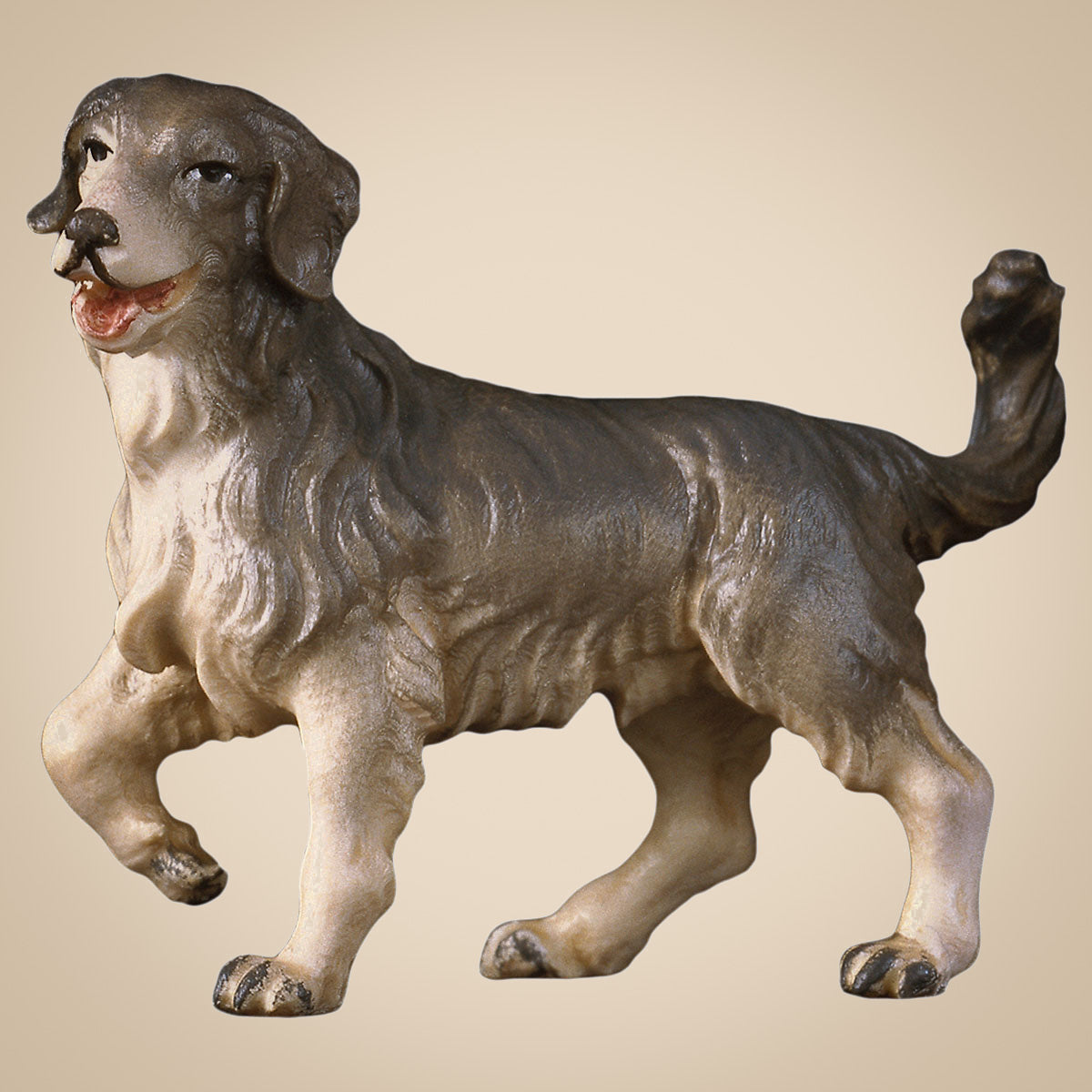 Heilige Krippe Hirtenhund Holzgeschnitzt
