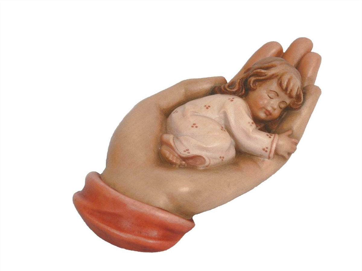 Schützende Hand liegend Mädchen