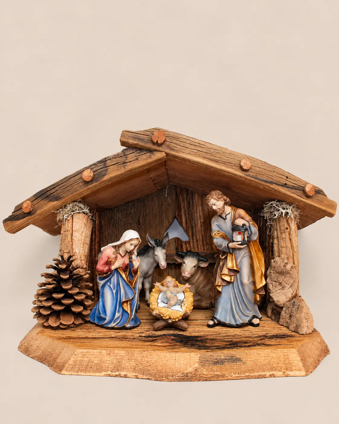 Krippenset-Kostner-Krippe-7b-teilig-Stall-Scheiderer-45