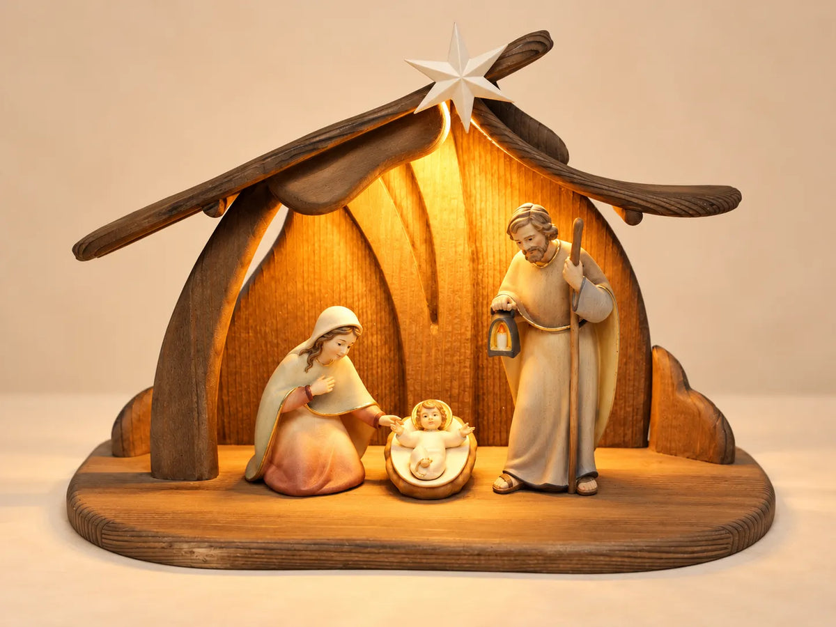 Krippenset-Licht-Krippe-5-teilig-Familienstall-PEMA-43
