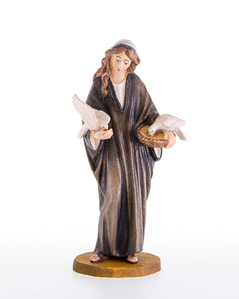 Frau mit Tauben