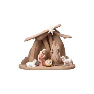 Advent Krippe Set 7 teilig - Familienstall Pema