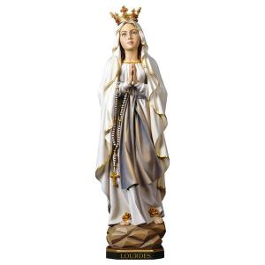 Madonna Lourdes mit Krone Klassisch Lindenholz geschnitzt