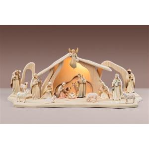 Licht Krippe SET 17 Figuren+Stall Licht+Beleuchtung