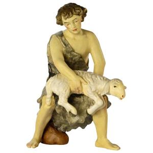 Tavella Krippe Hirte gebeugt mit Schaf