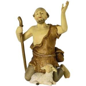 Tavella Krippe Hirte kniend mit Lamm