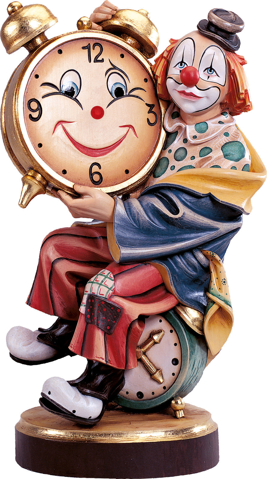 Clown mit bemalter Uhr