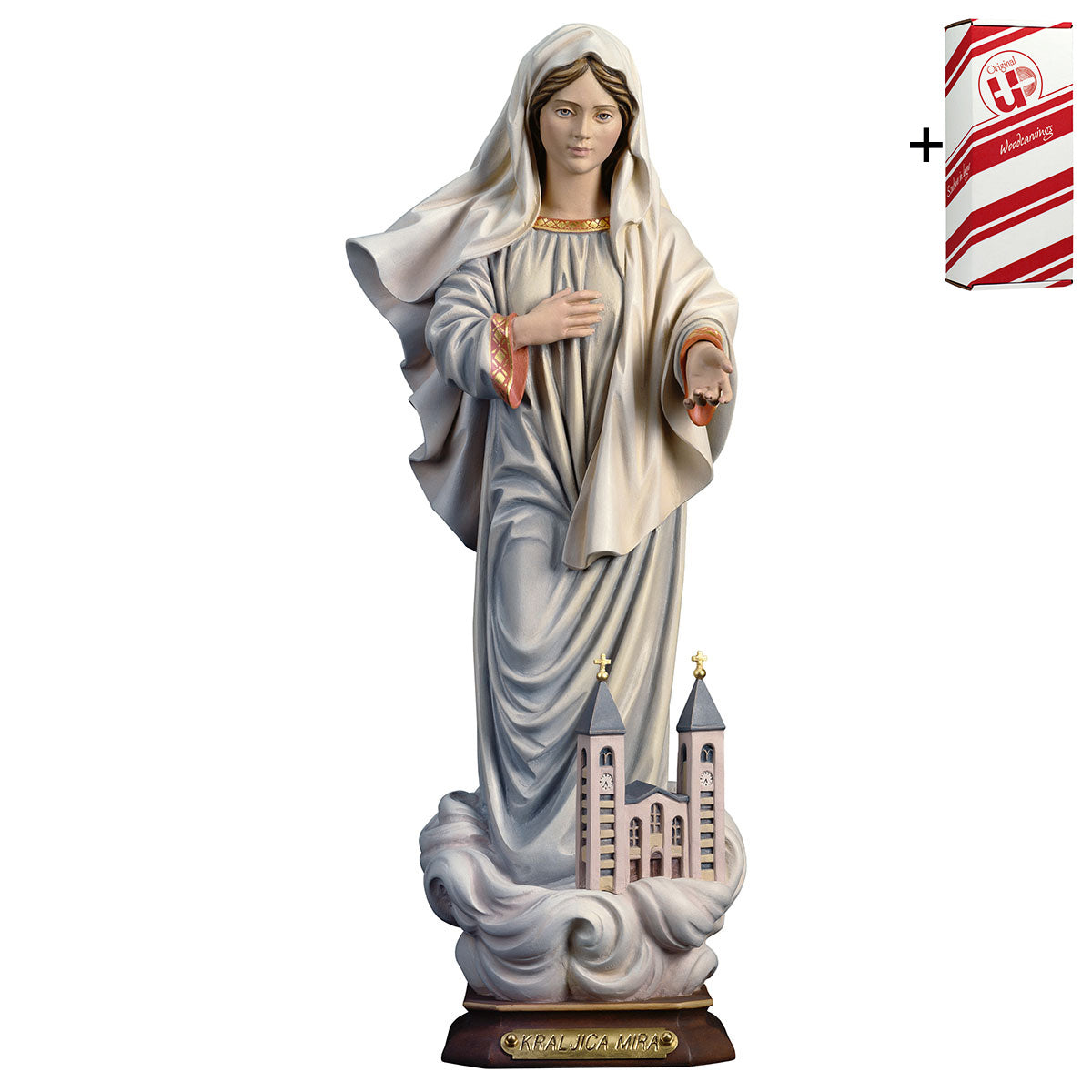 Kraljica Mira mit Kirche + Geschenkbox