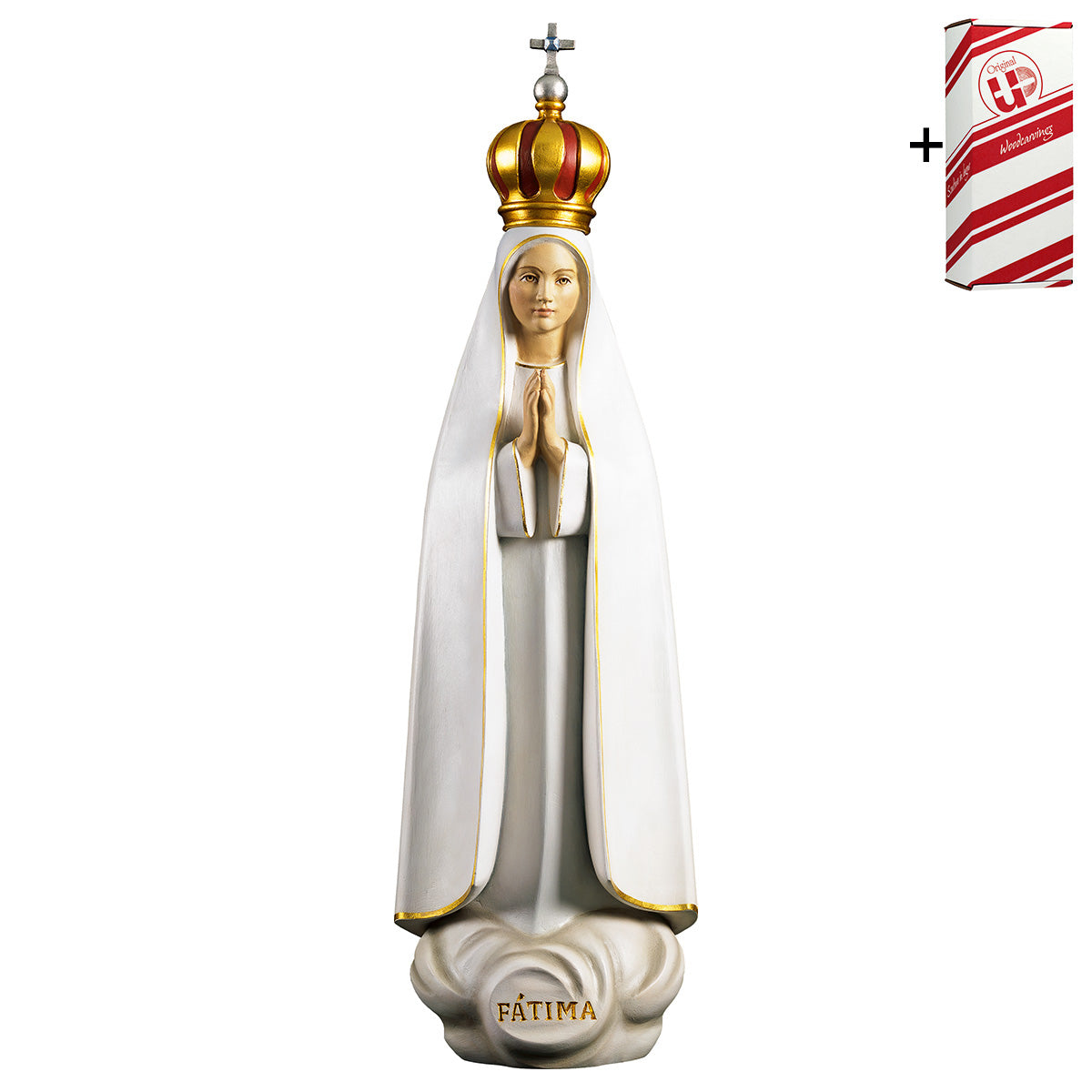 Madonna Fátima Stilisiert mit Krone + Geschenkbox