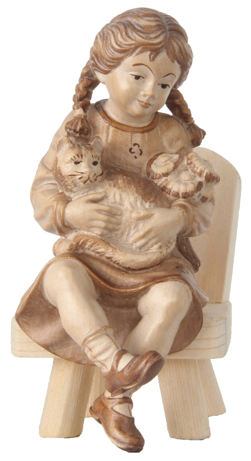 Mädchen sitzend mit Katze