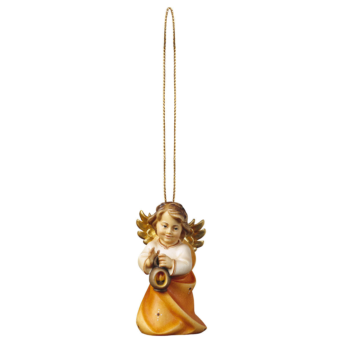 Herzengel mit Laterne mit Goldfaden