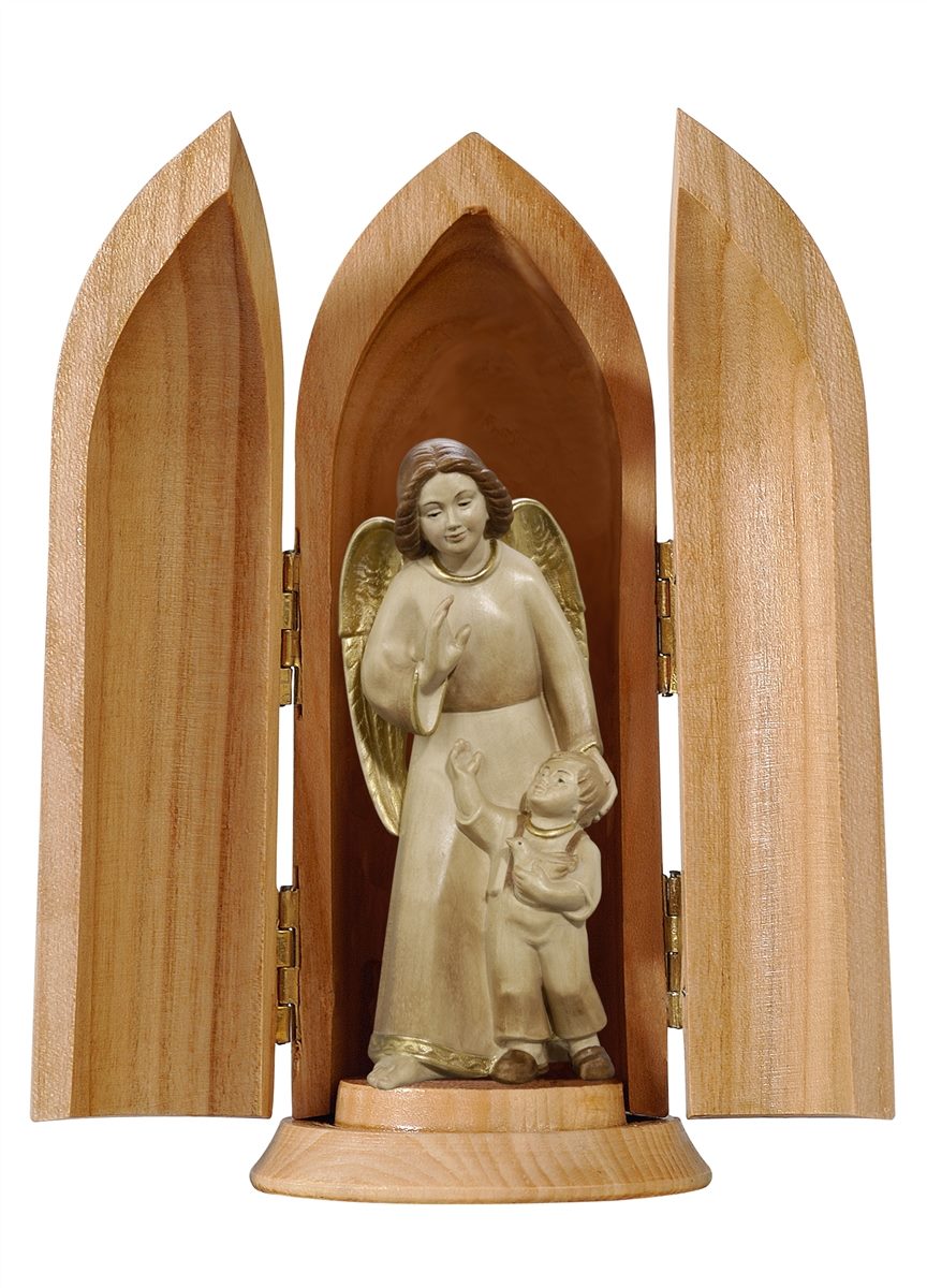 Schutzengel mit Bub - modern in Nische