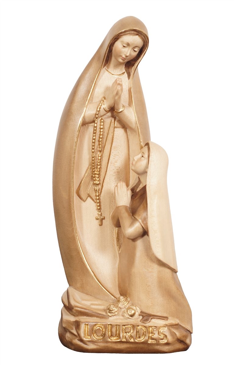 Madonna Lourdes mit Bernadette stilisiert