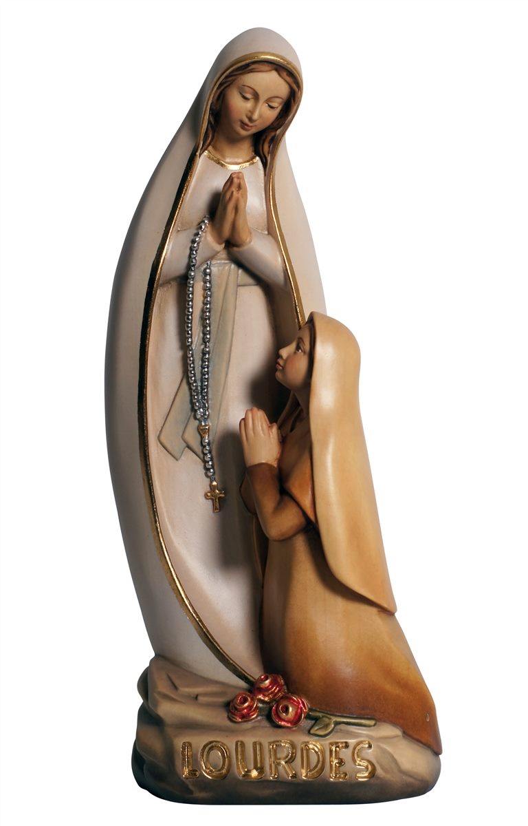 Madonna Lourdes mit Bernadette stilisiert