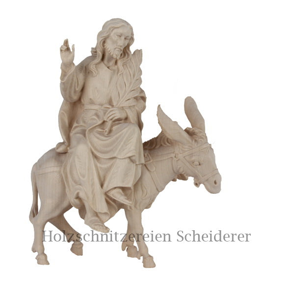 Jesus mit Palmzweig auf Esel