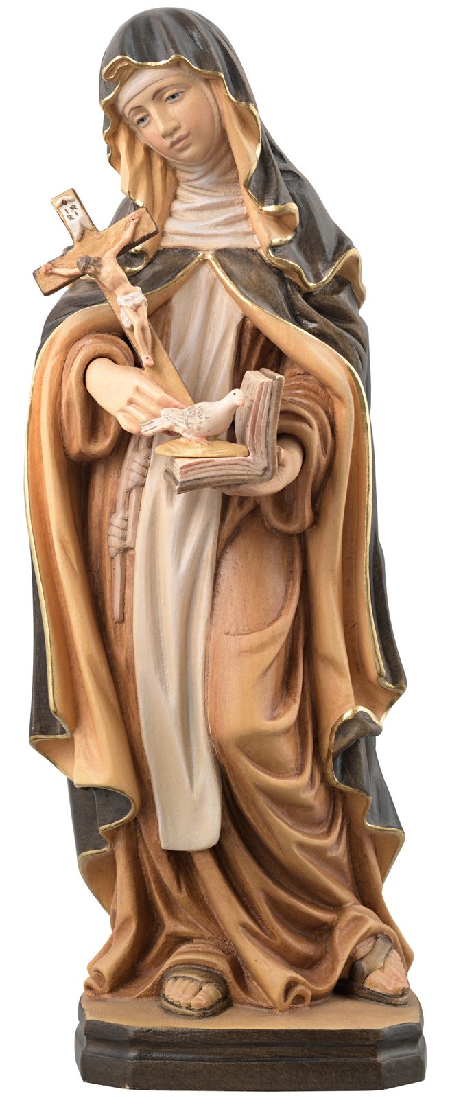 Hl. Maria Crescentia mit Kreuz, Buch und Taube