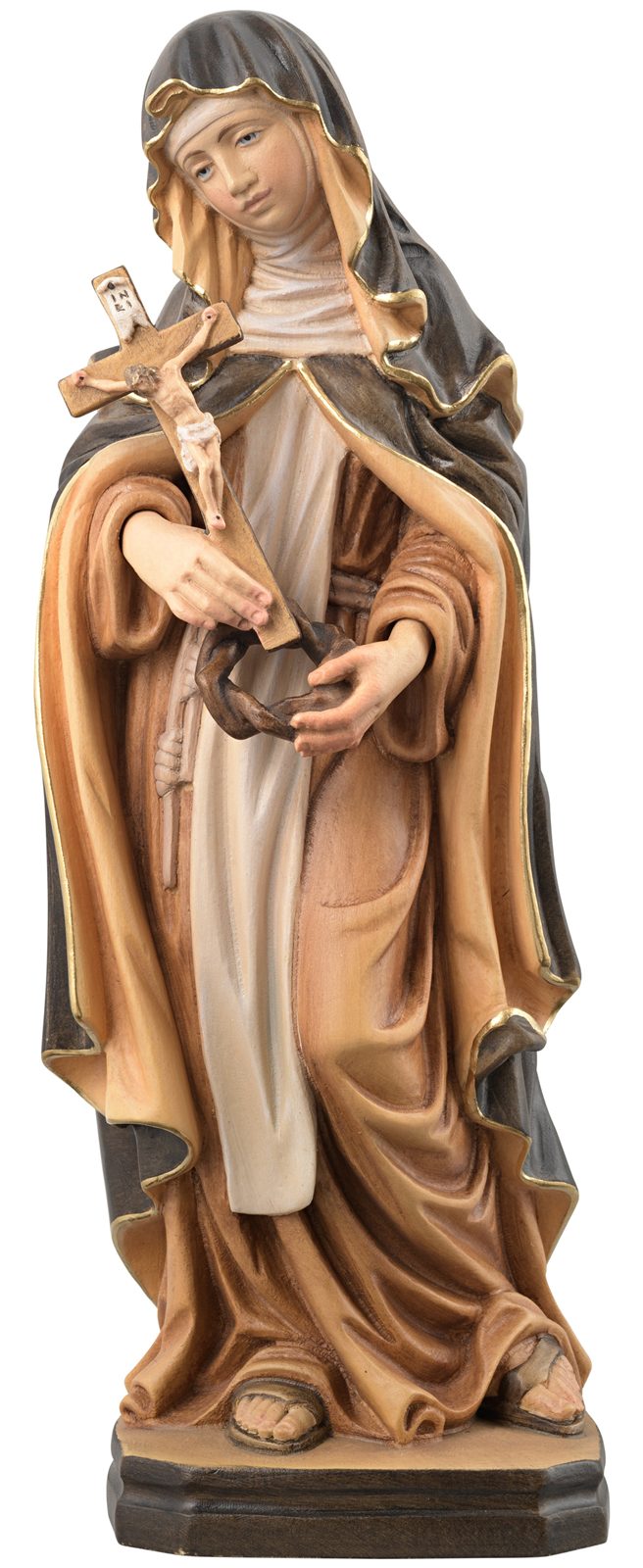 Hl. Rita mit Christuskreuz und Dornenkranz