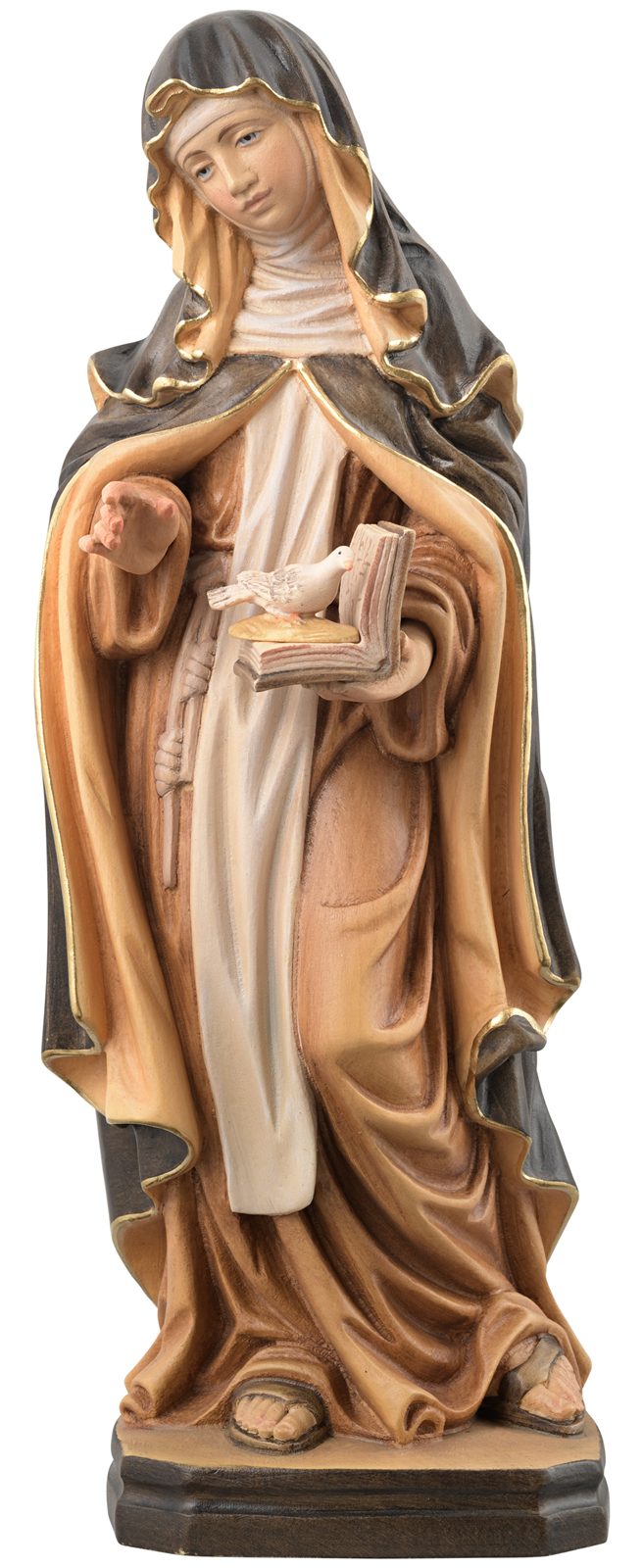 Hl. Scholastica von Nursia mit Buch und Taube