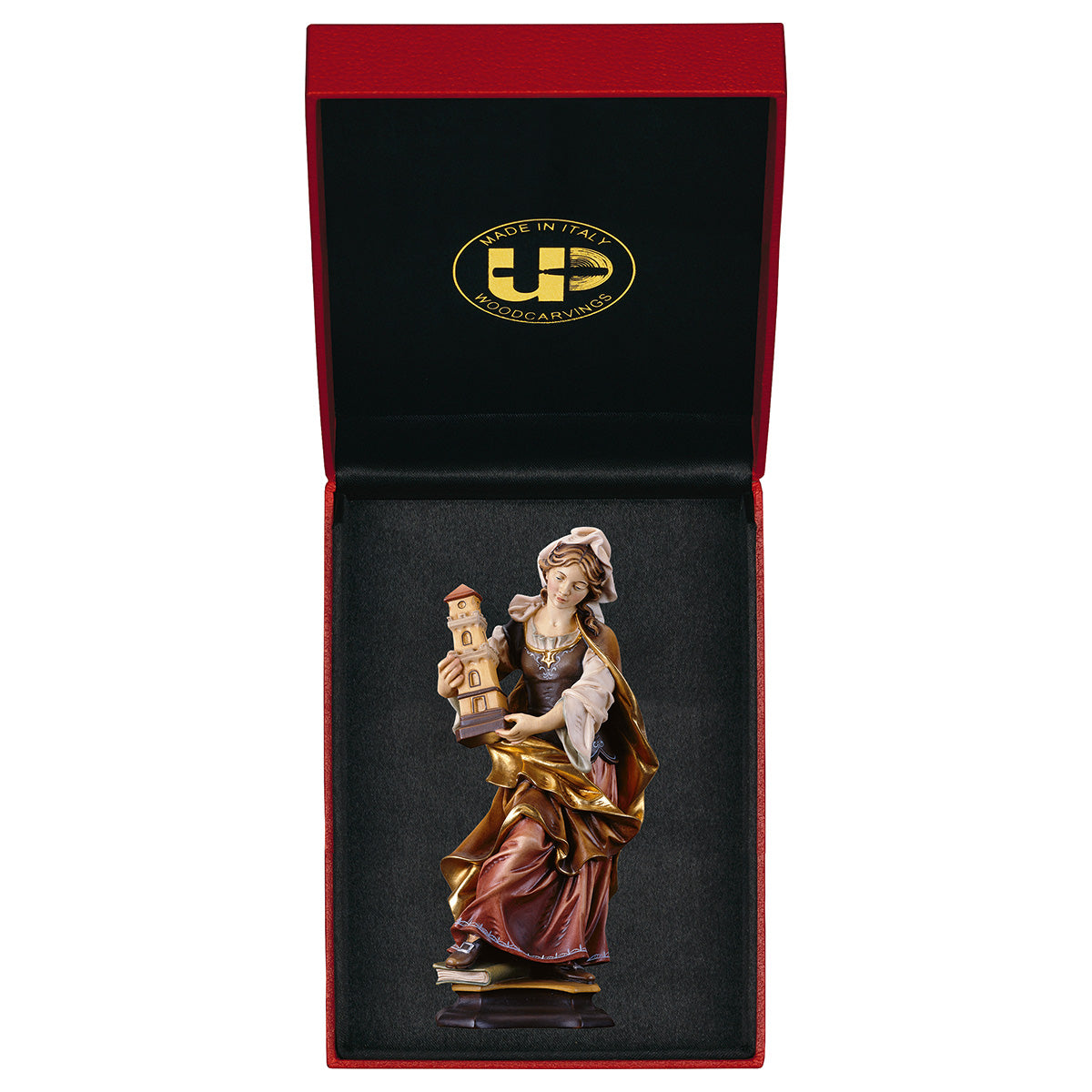 Hl. Barbara von Nikomedien mit Turm + Etui
