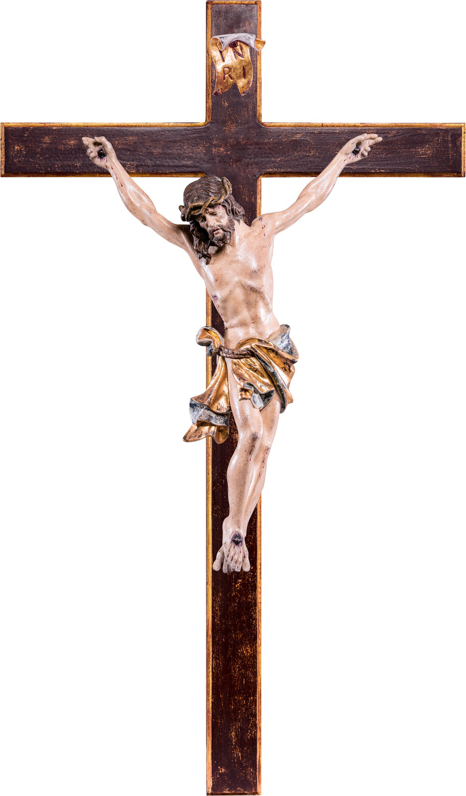 Alpenchristus blau mit geradem Kreuz