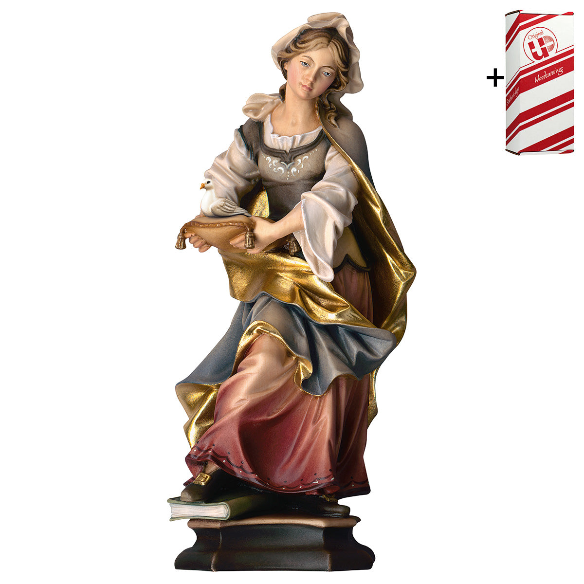 Hl. Julia von Korsika mit Taube + Geschenkbox