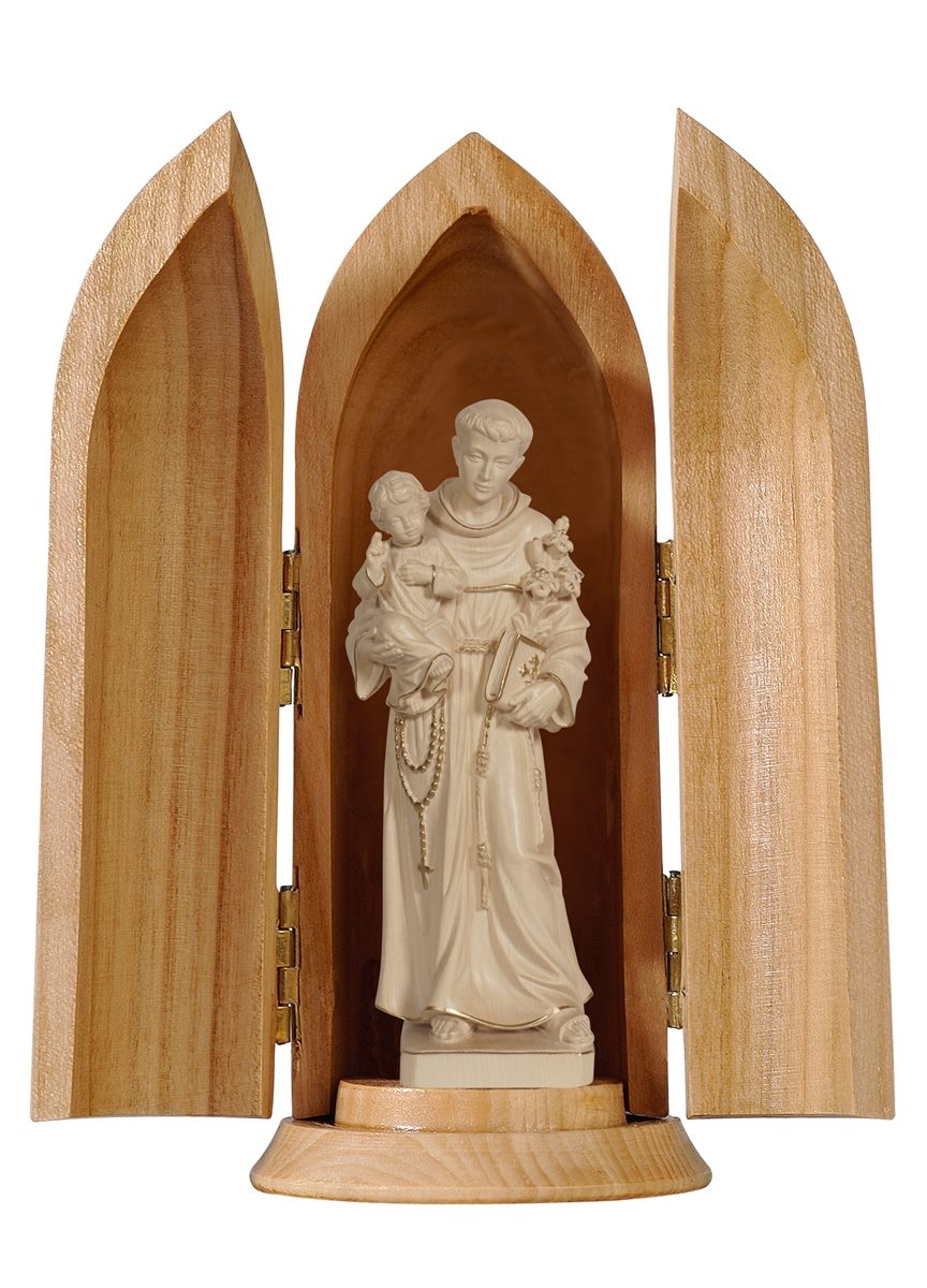 Hl. Antonius mit Kind in Nische