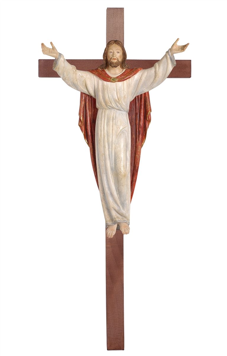 Auferstandener Christus auf Balken gerade