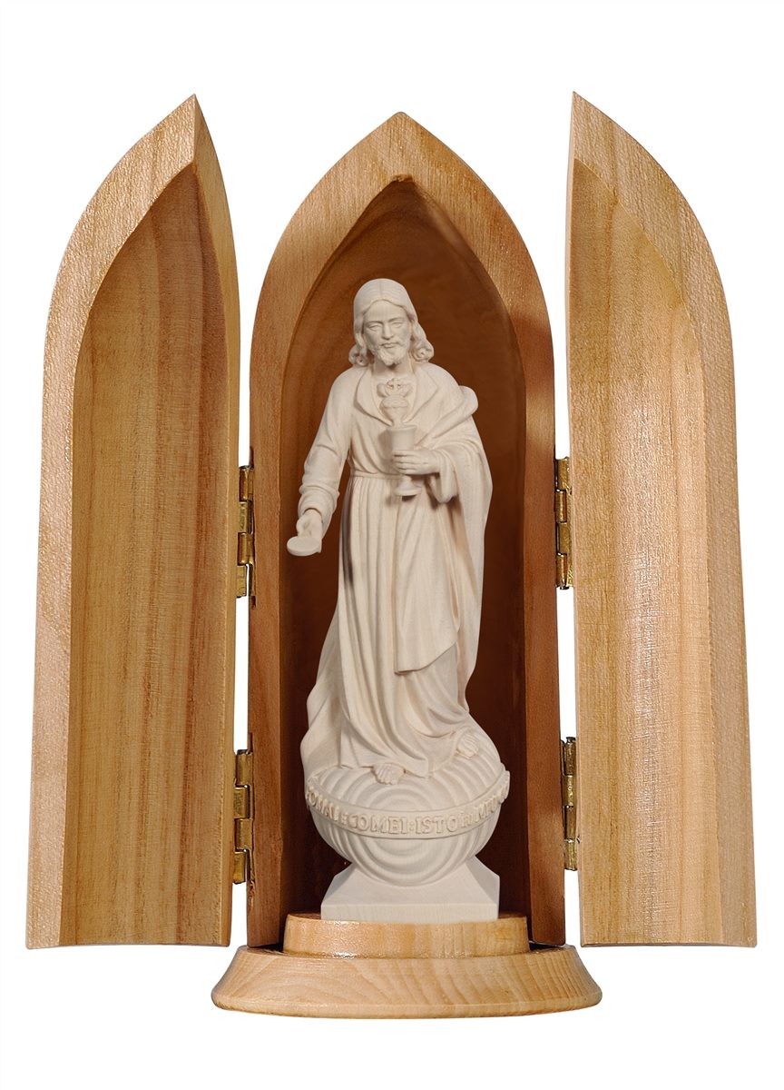 Herz Jesu mit Hostie in Nische