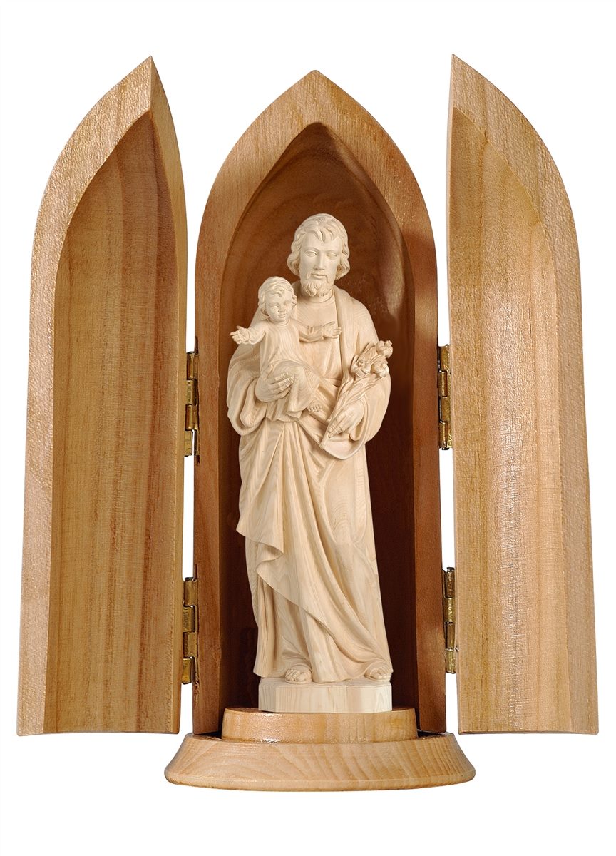 Hl. Josef mit Kind in Nische