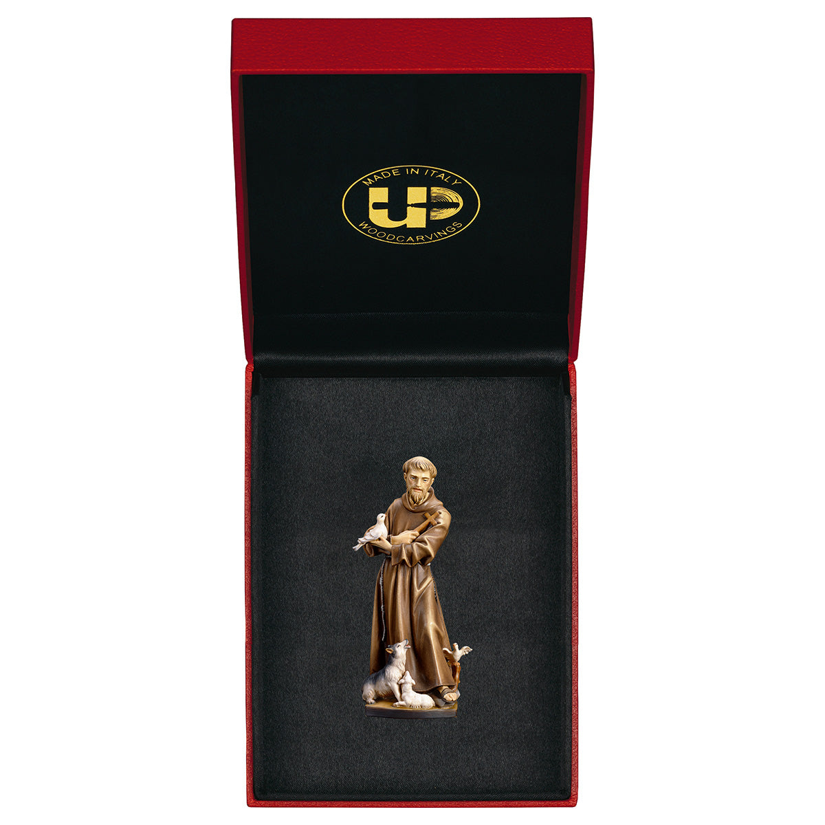 Hl. Franziskus von Assisi mit Tiere + Etui