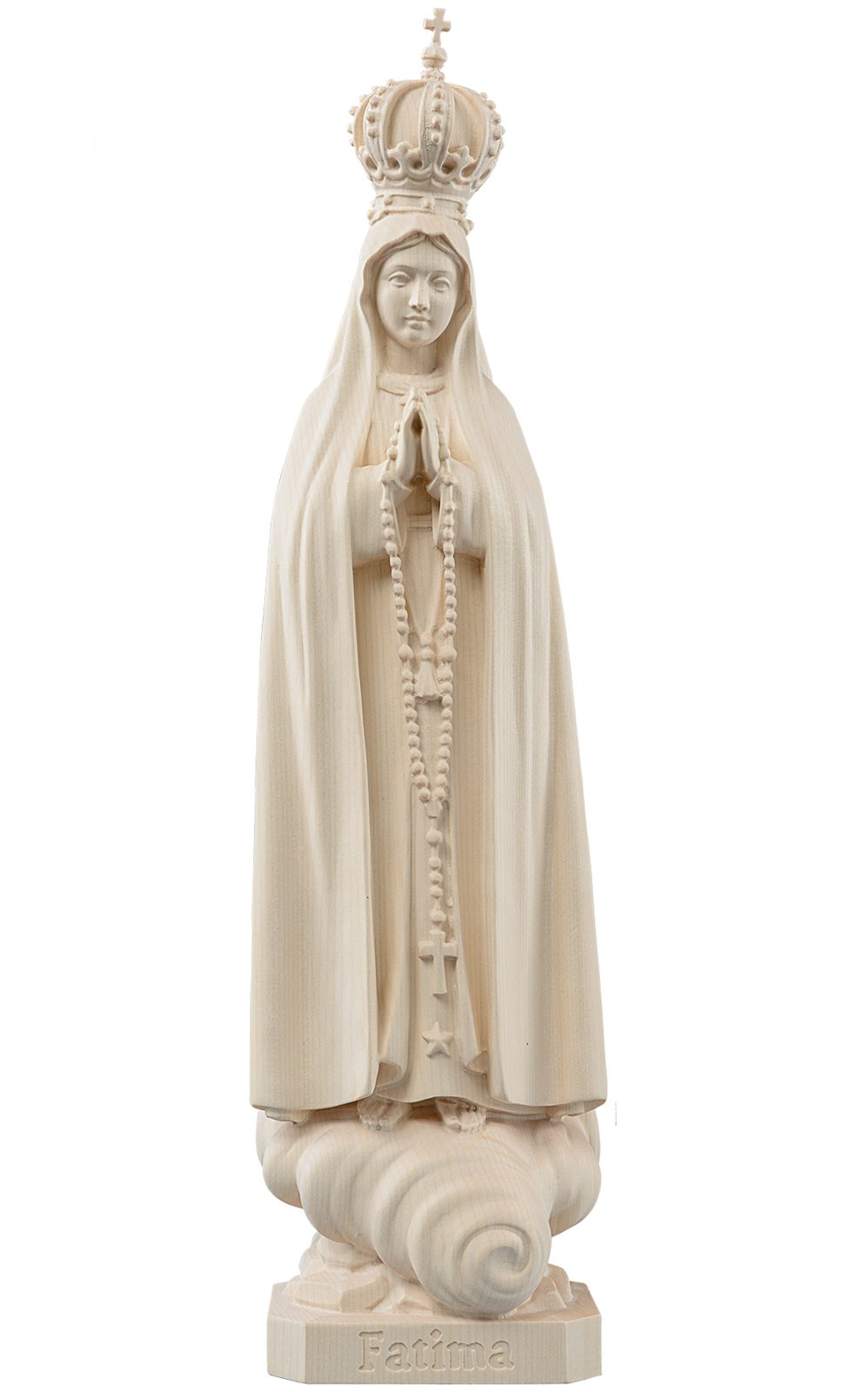 Madonna Fatima Capelinha mit Rosenkranz und Krone
