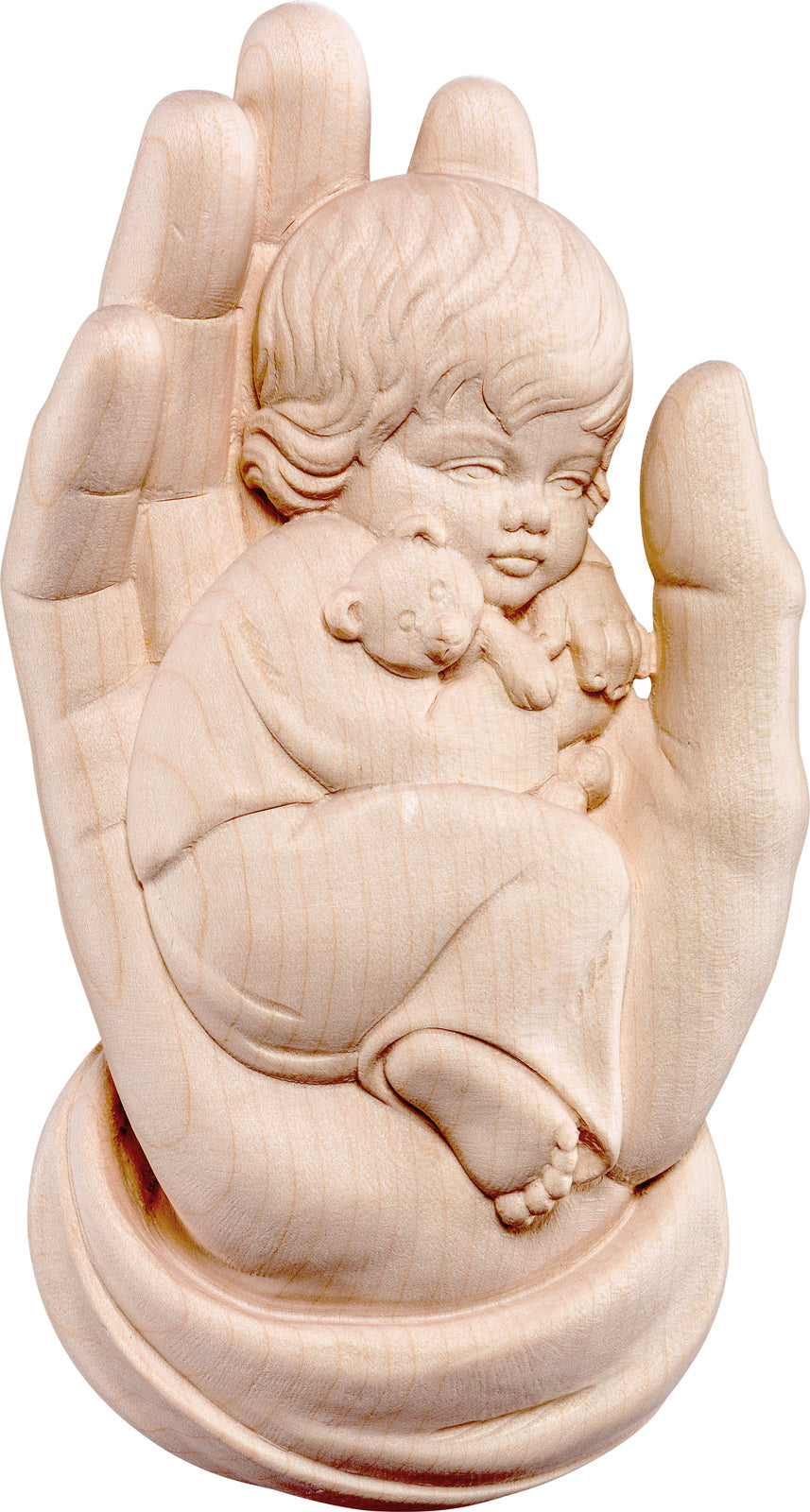 Schützende Hand Wand mit Mädchen