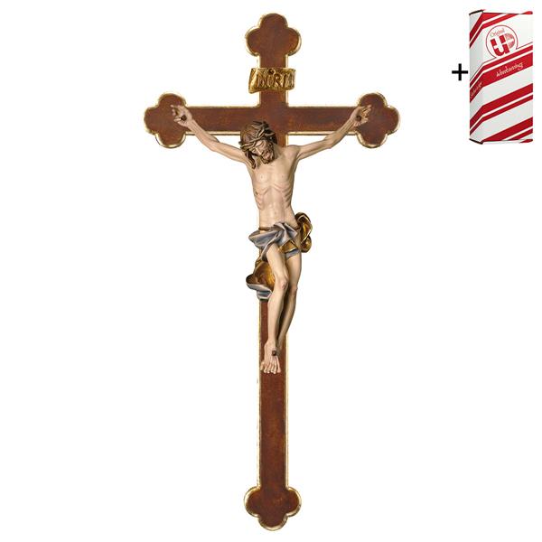 Kruzifix Barock Barockbalken + Geschenkbox