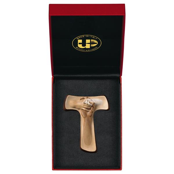 Kreuz des Frieden Tau + Etui