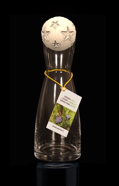 Karaffe mit Zirbenkugel Sterne