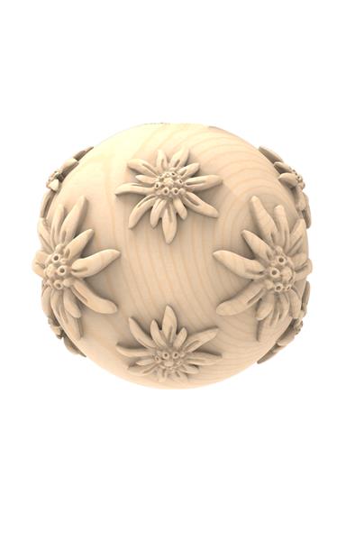 Zirbenkugel Edelweiss