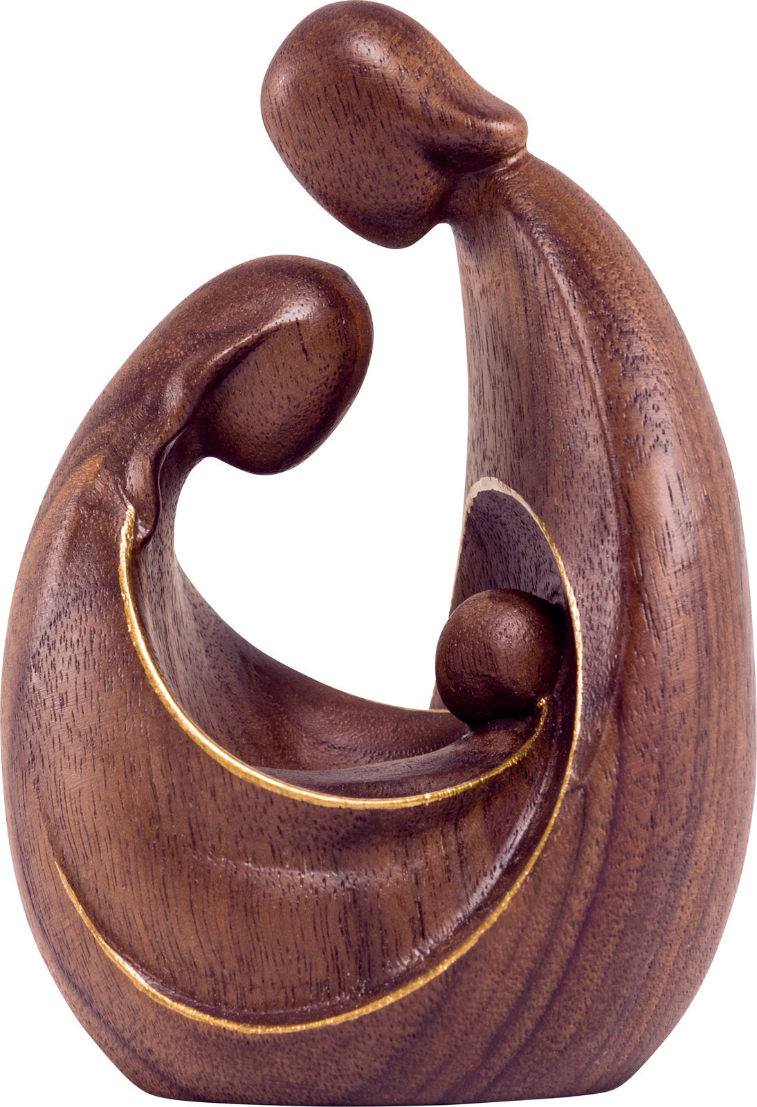 Krippengruppe Art-Deco Nuss