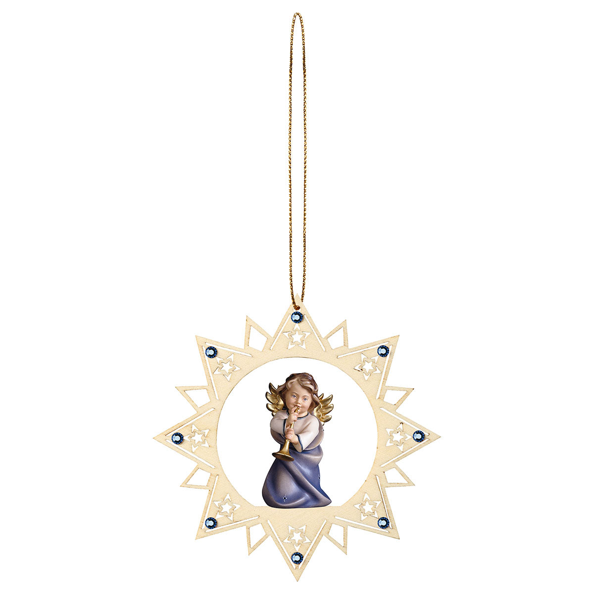 Herzengel mit Posaune Sternchen Stern Crystal