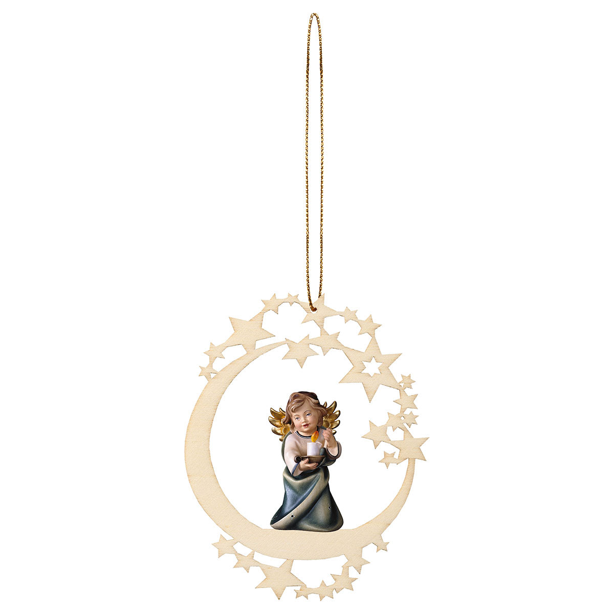 Herzengel mit Kerze Mond Stern