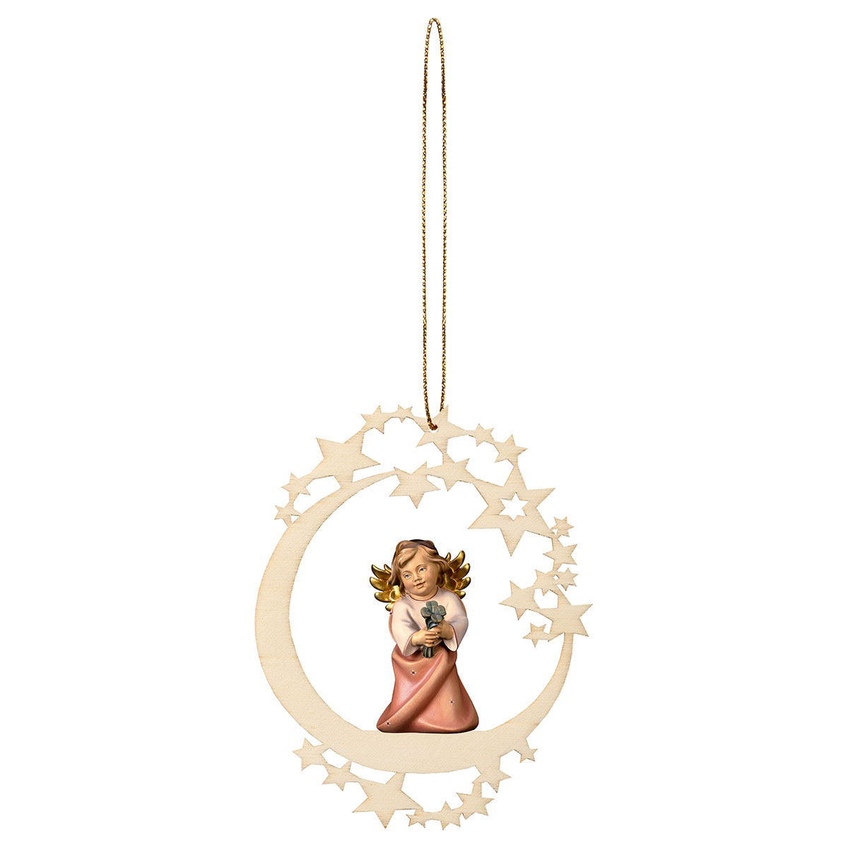 Herzengel mit Vierklee Mond Stern