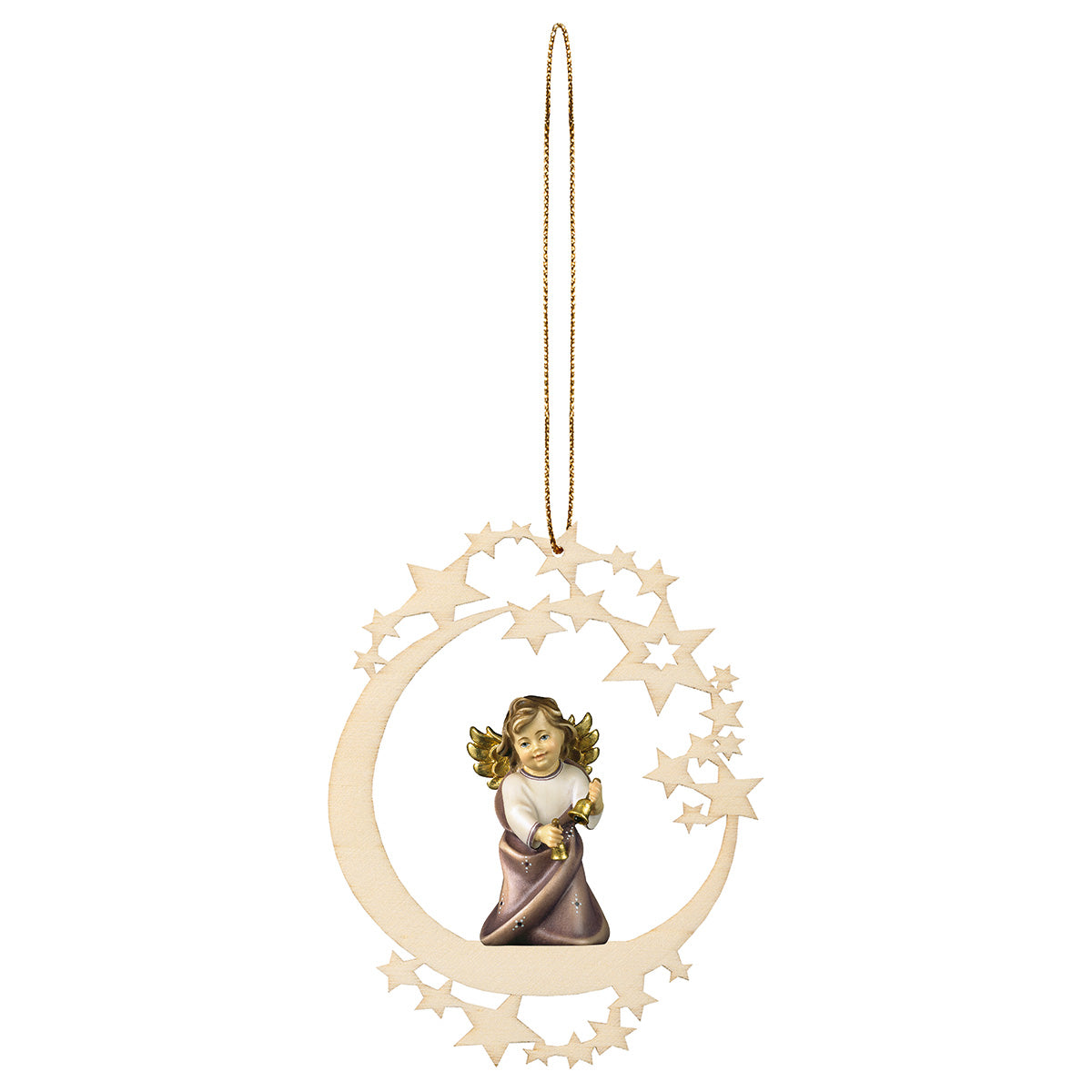 Herzengel mit Glöckchen Mond Stern