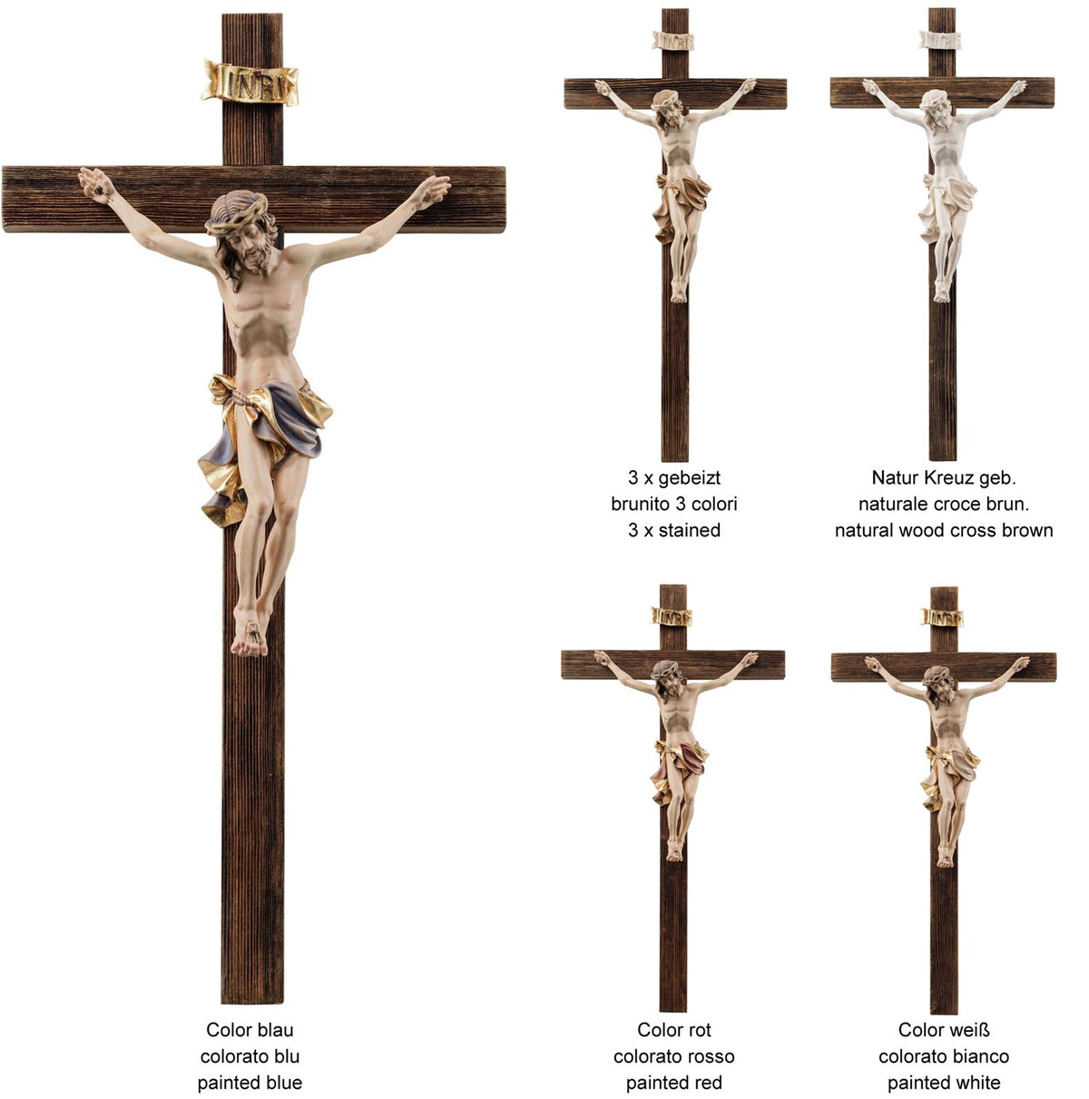 Christus Insam mit Kreuz rustikal Altholz
